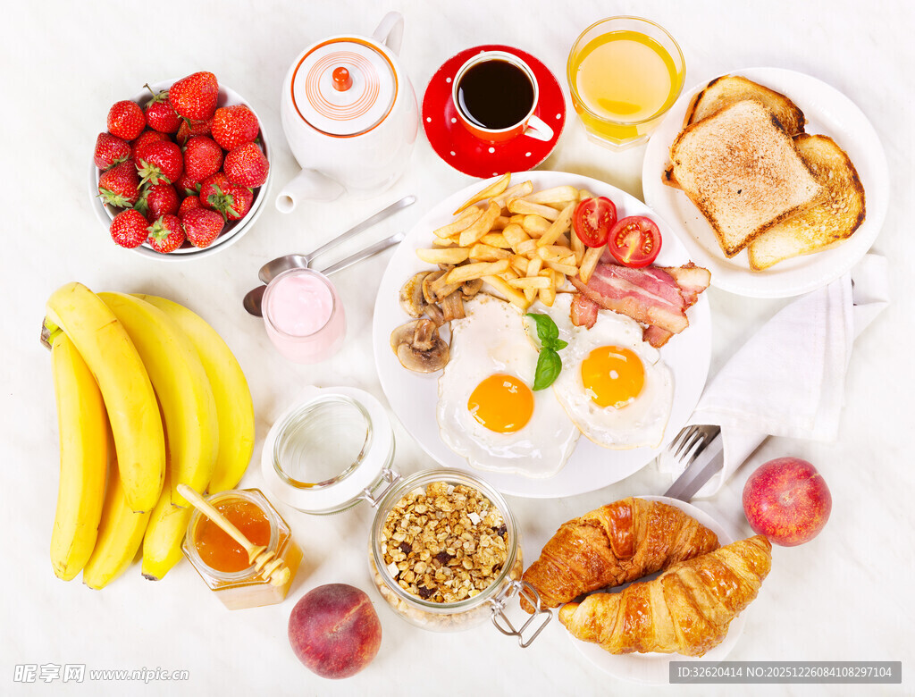 丰盛早餐美食