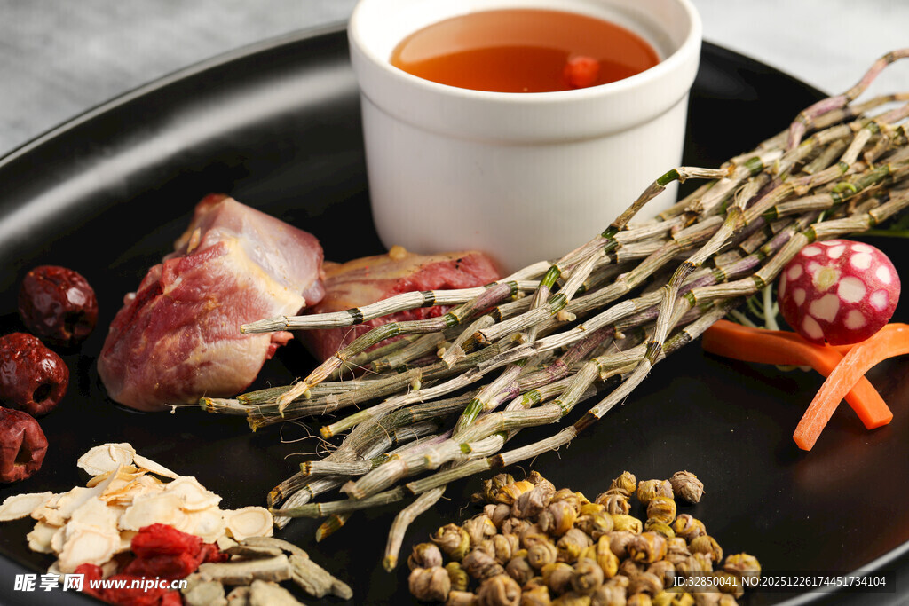 传统中药材组合与茶饮