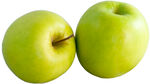 两个鲜绿的青苹果