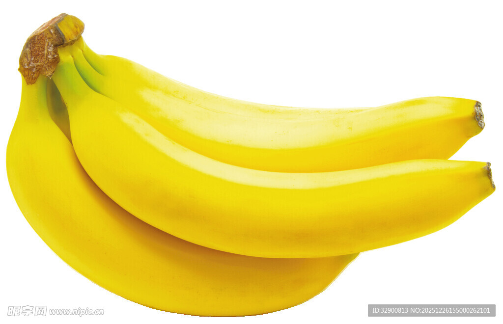 新鲜成串黄香蕉