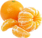 新鲜剥开的橘子及整果