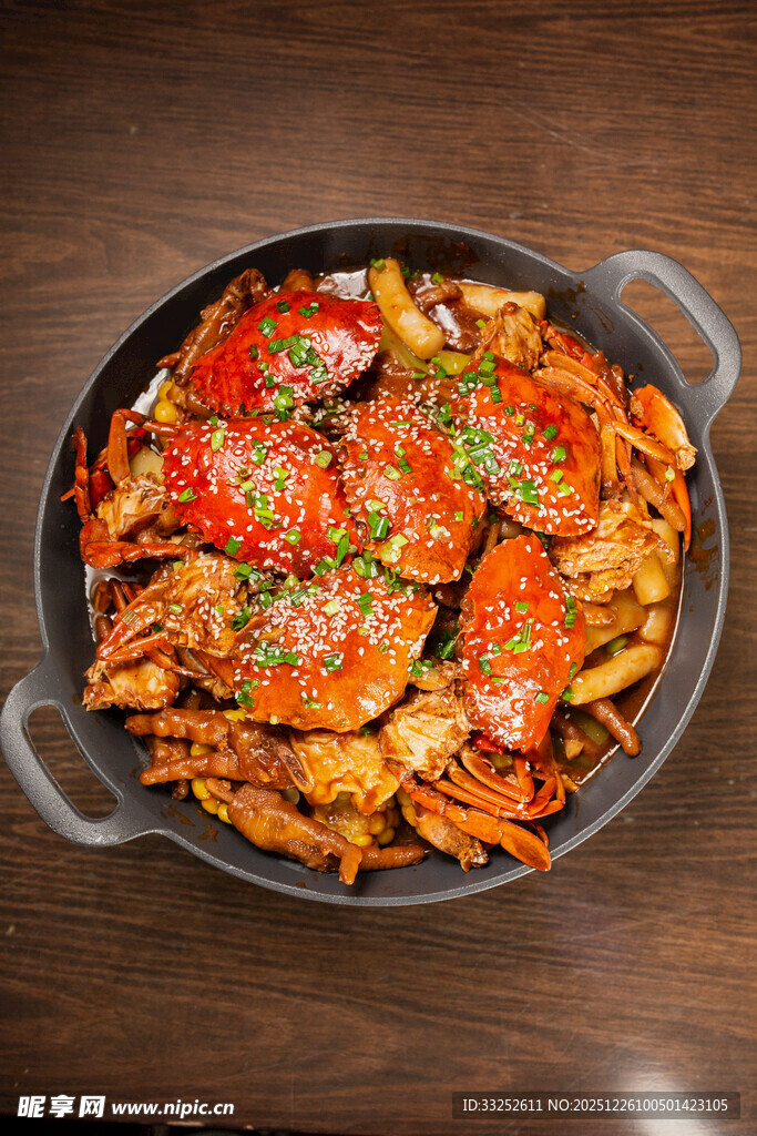 香辣螃蟹美味诱人