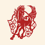 骏马剪纸艺术图案