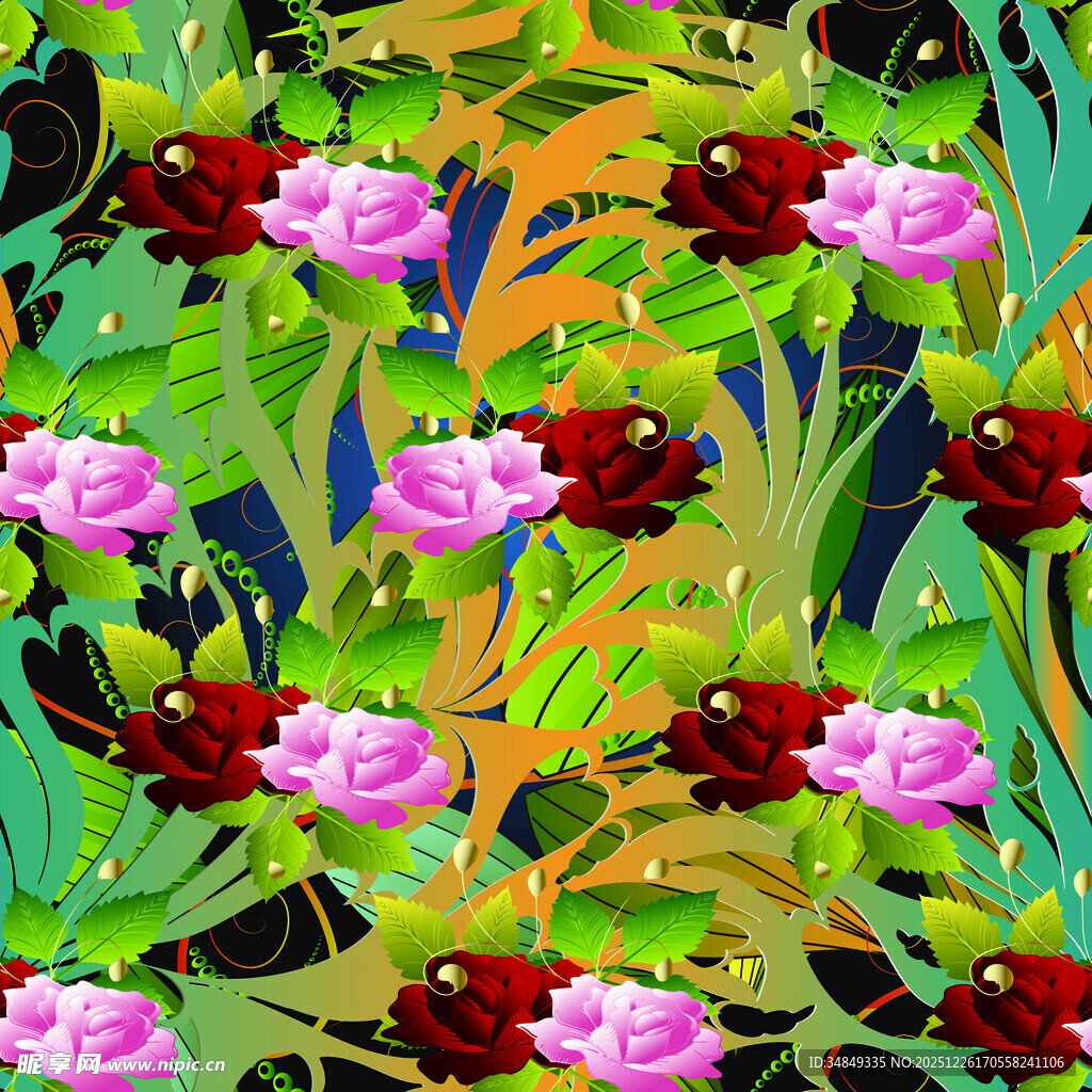 花卉植物图案背景设计