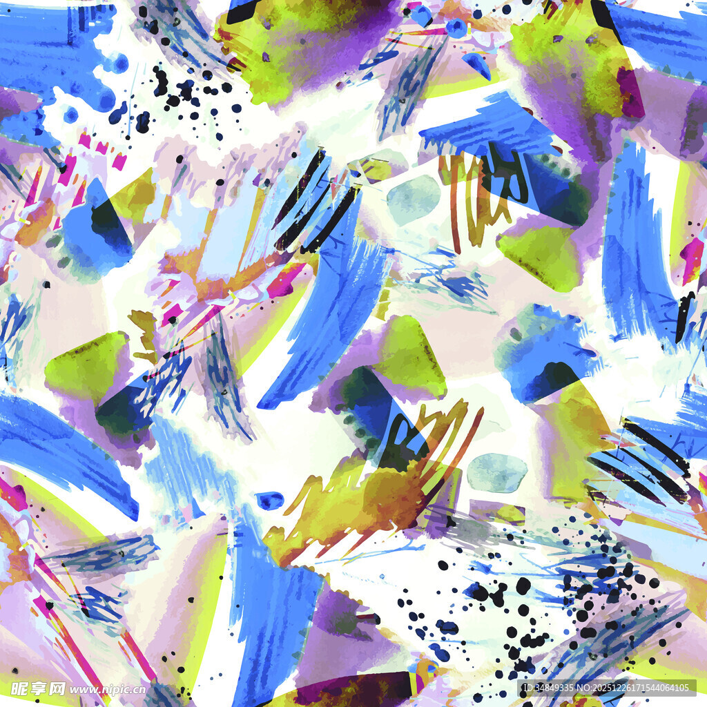 抽象多彩几何图案艺术画