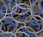 蓝色银色环形图案纹理