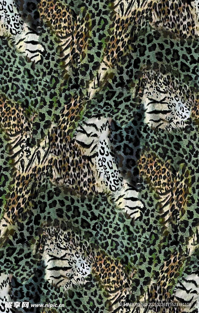 豹纹花纹图案设计