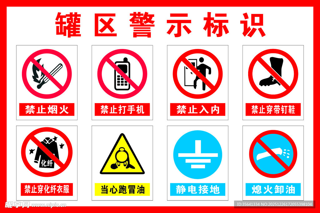 加油站警示标识