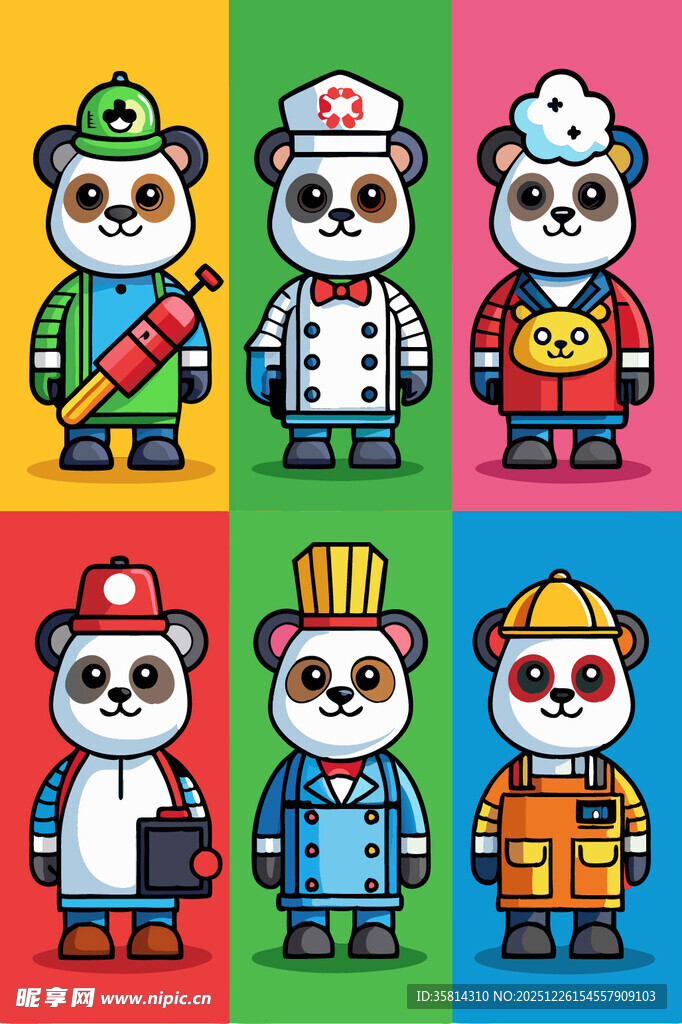 熊猫职业角色大集合