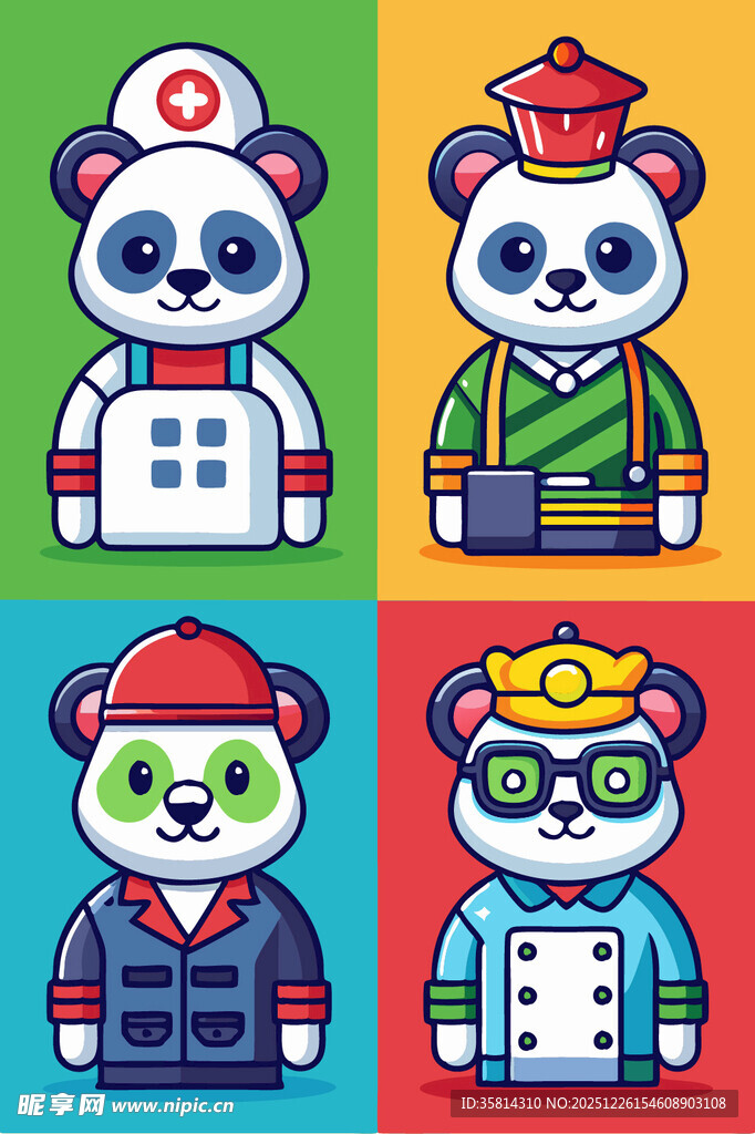 熊猫职业形象大集合