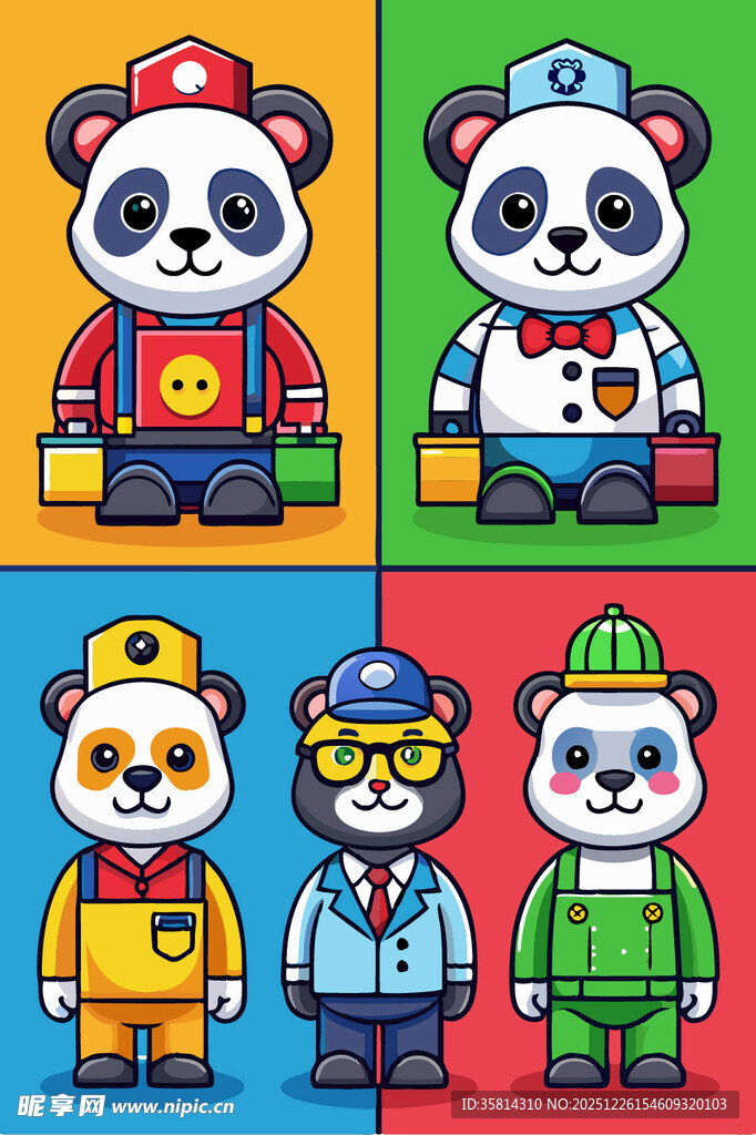 熊猫角色职业装扮大集合