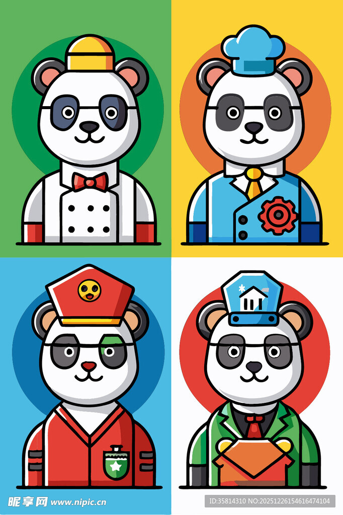 熊猫职业形象大集合