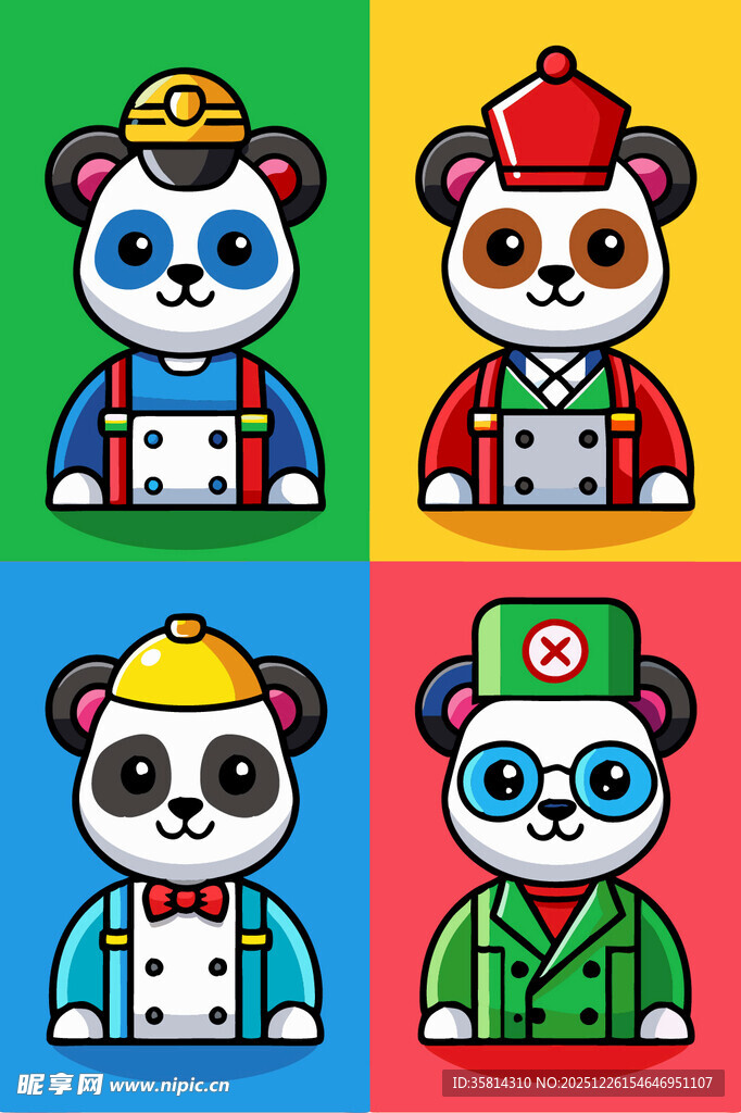 熊猫角色制服形象集合