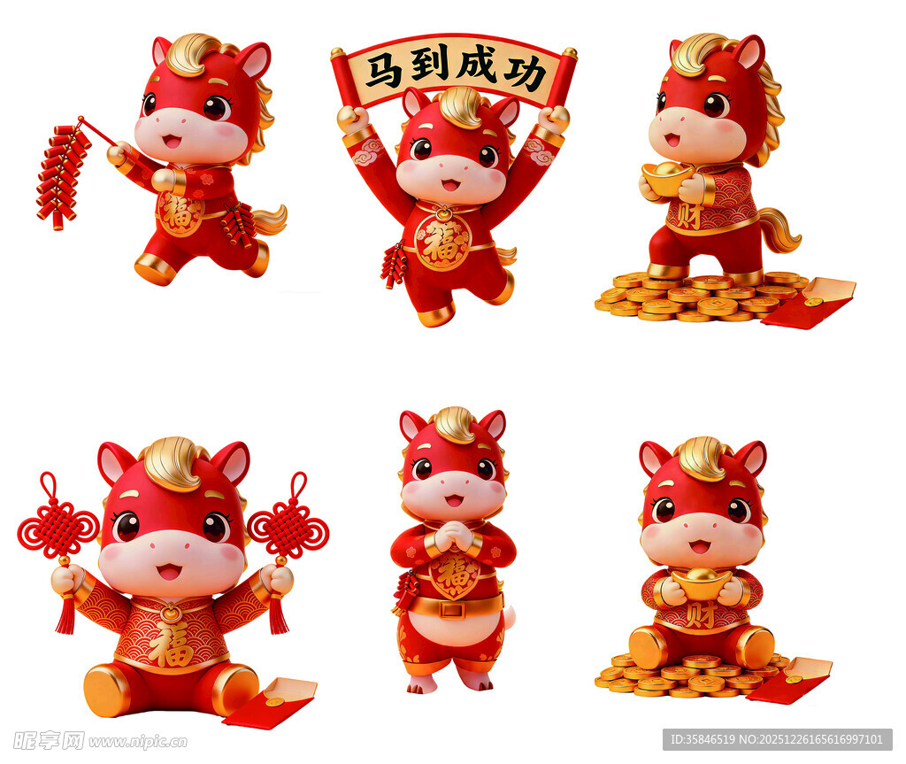 马年卡通Q版形象