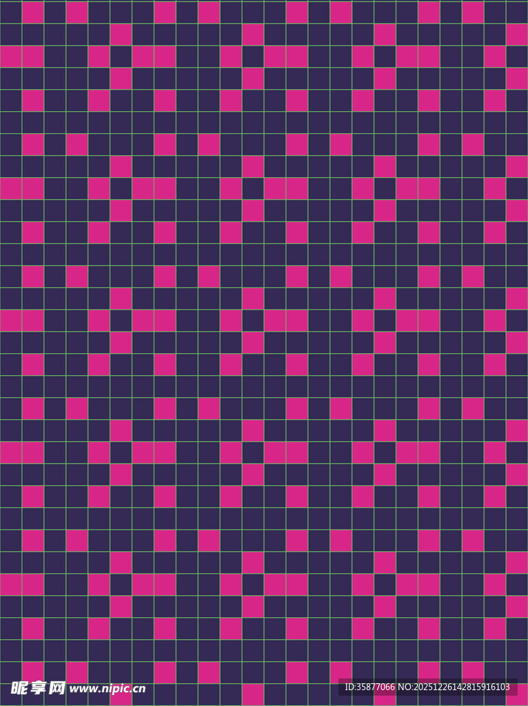 玫红色俄罗斯方块几何图案背景