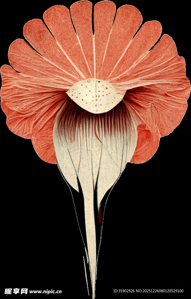 折扇造型的独特羽毛饰品