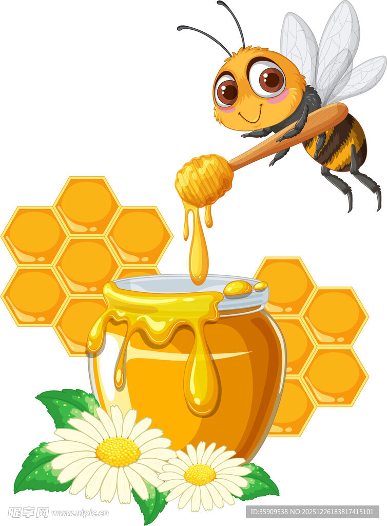 蜜蜂采蜜插图