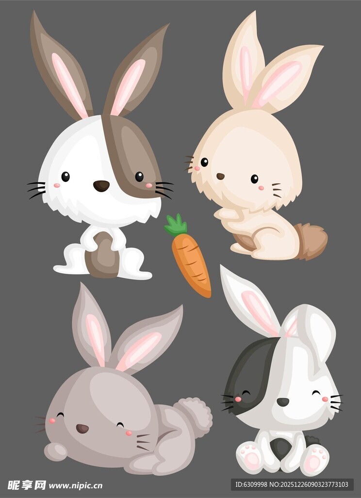 可爱兔子插画