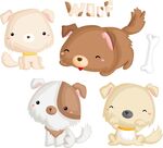 可爱卡通小狗集合