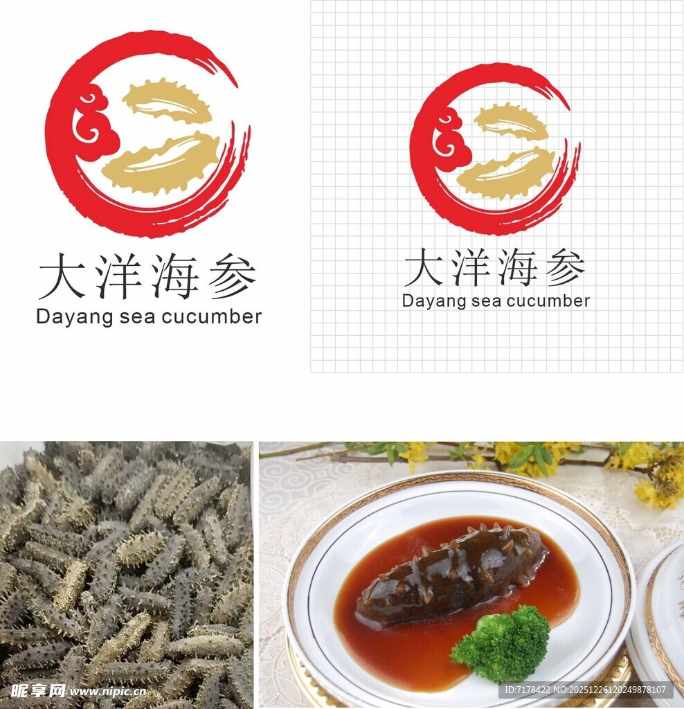 大洋海参展示与菜品呈现