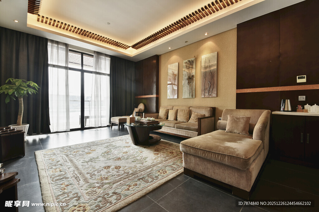 豪华现代风格客厅室内设计