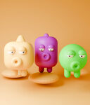 可爱三色卡通小玩偶