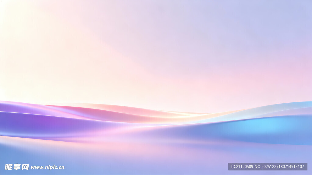 梦幻渐变波浪背景图