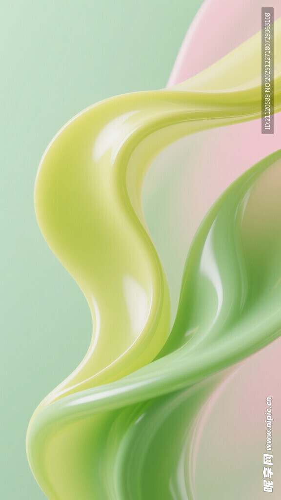 流动渐变色彩的梦幻曲线