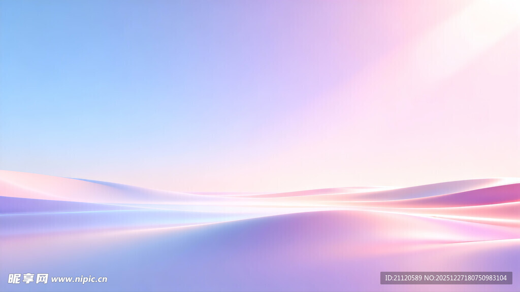 梦幻渐变的抽象风景画面