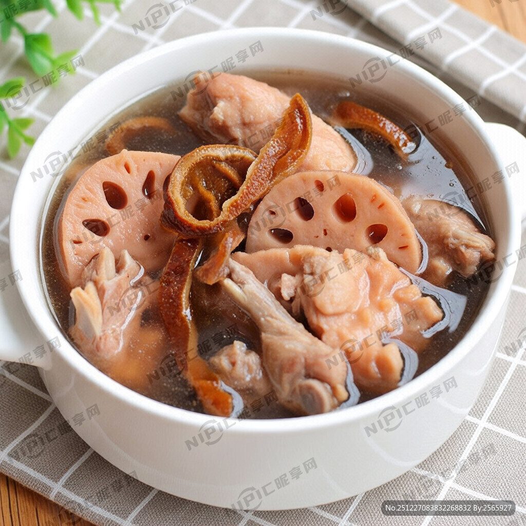 陈皮莲藕鸽子汤