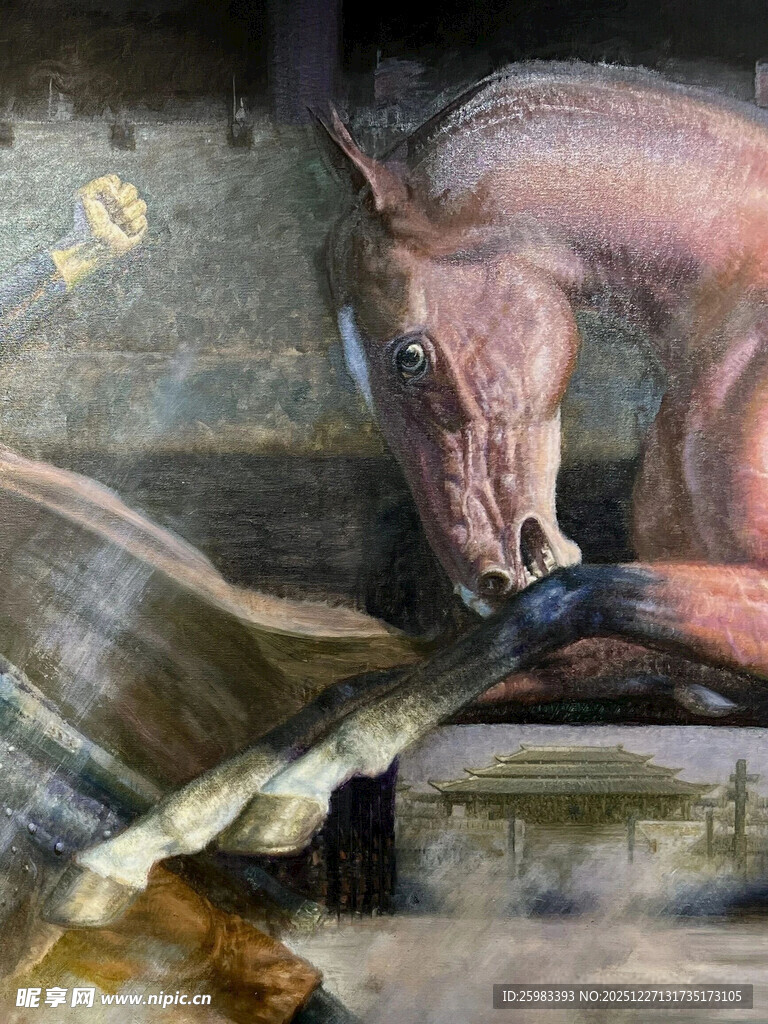 战马油画