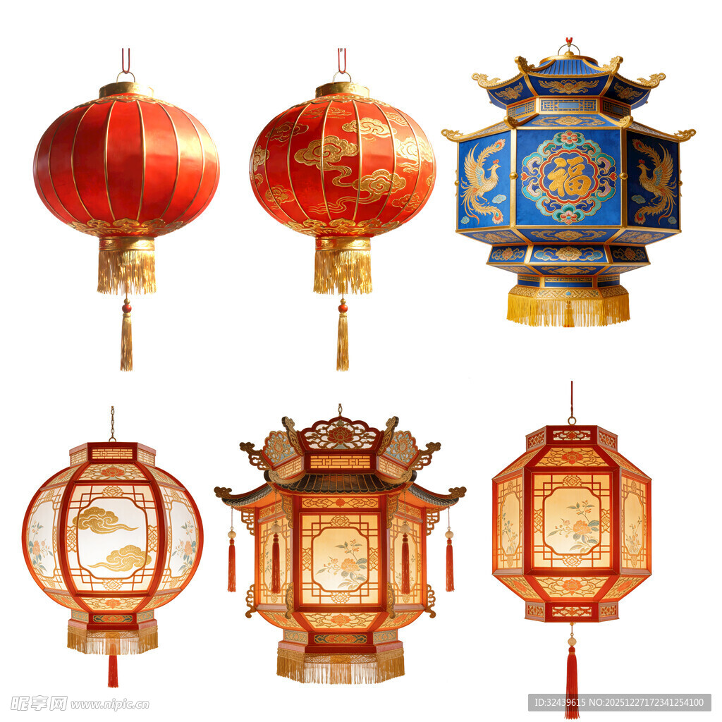 中式传统灯笼展示