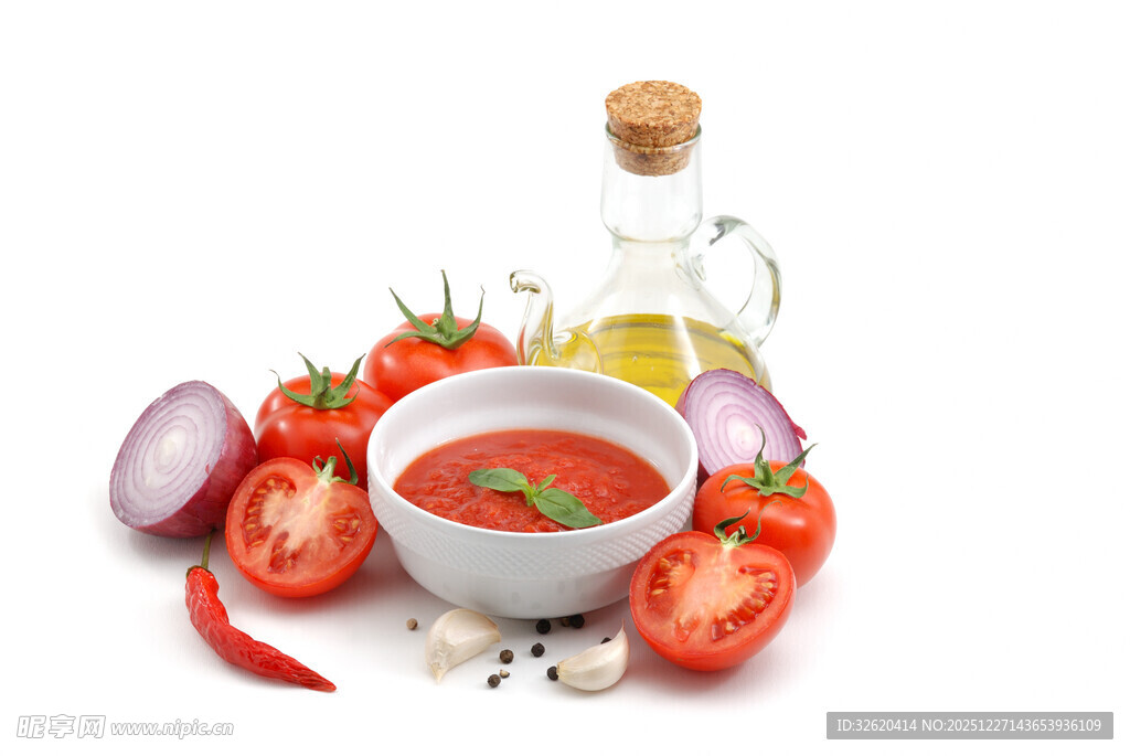 番茄酱与新鲜食材