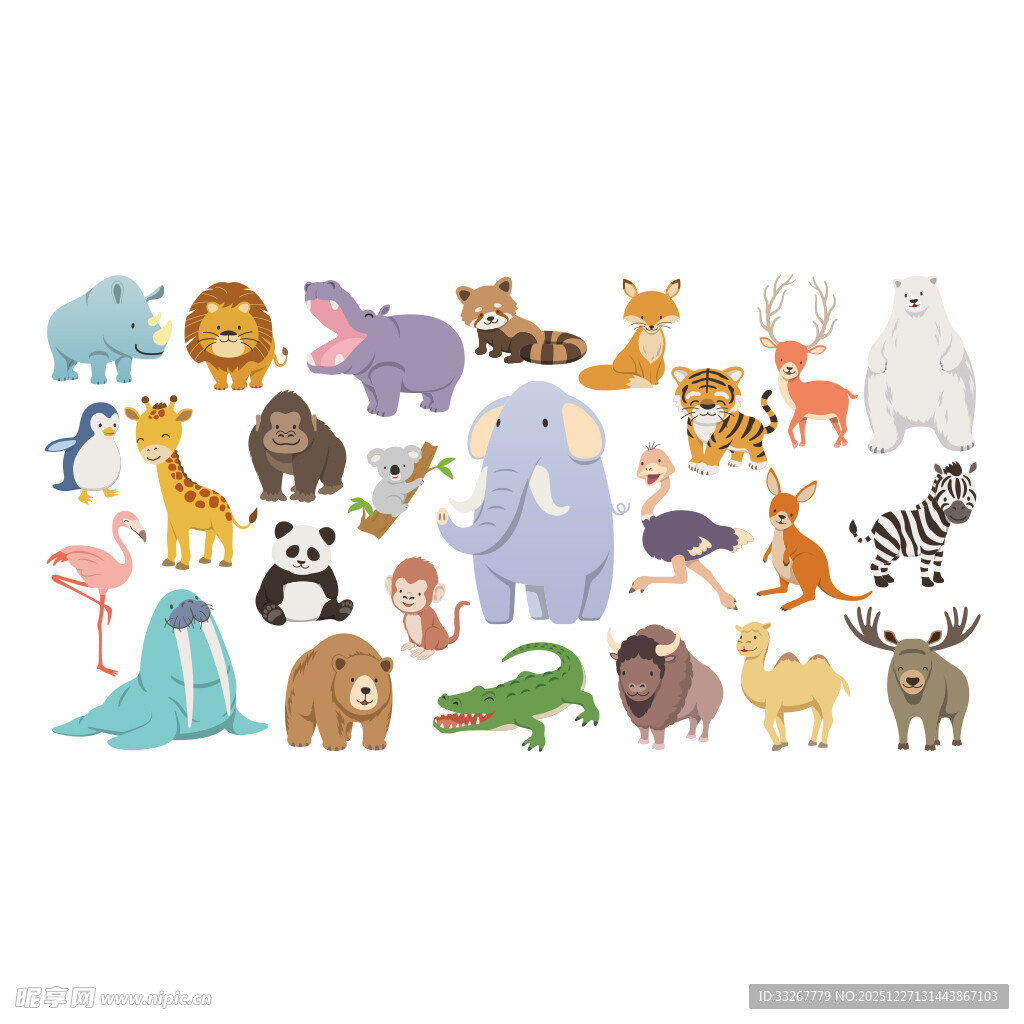 可爱卡通动物大集合