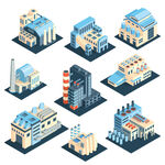 工业建筑等距风格图标集