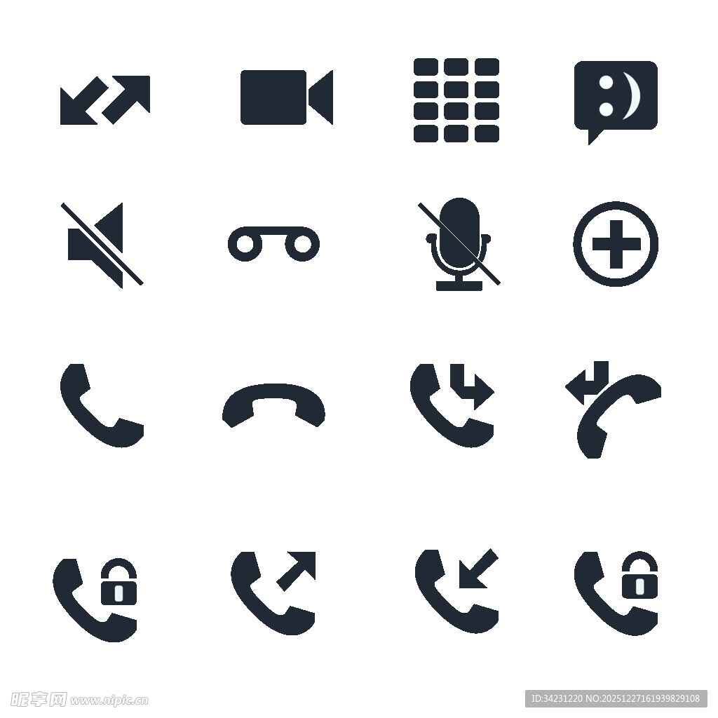 通讯与媒体图标