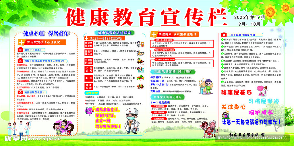 健康教育宣传栏展示