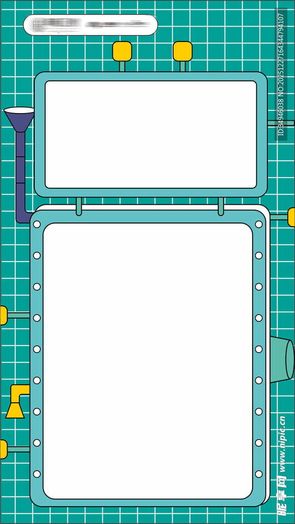 电子元件与空白面板场景
