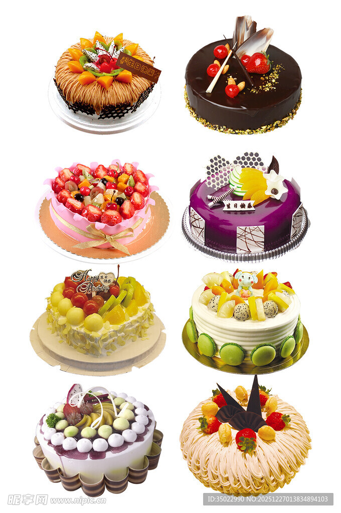 多样美味蛋糕展示