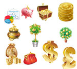 财富相关图标集合