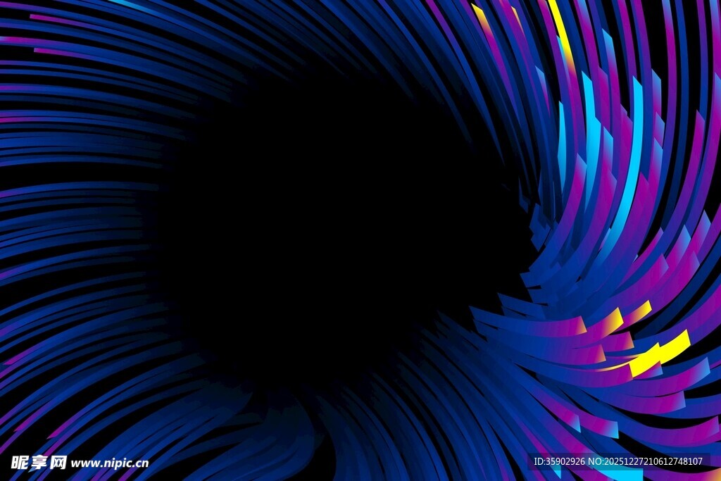 炫彩螺旋线条抽象背景图