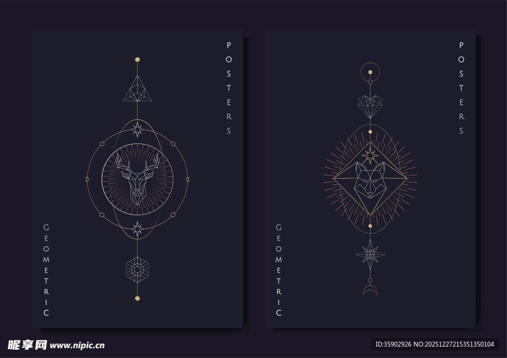 暗黑风神秘塔罗牌封面设计