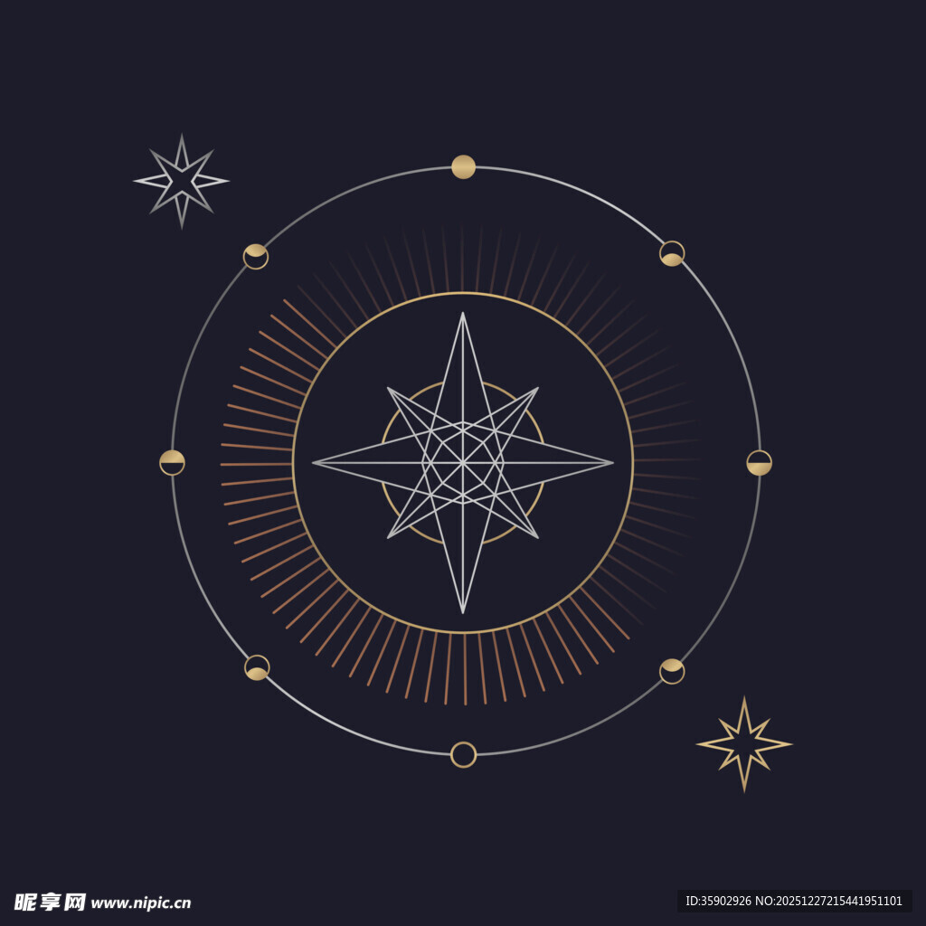 神秘星空几何图案设计