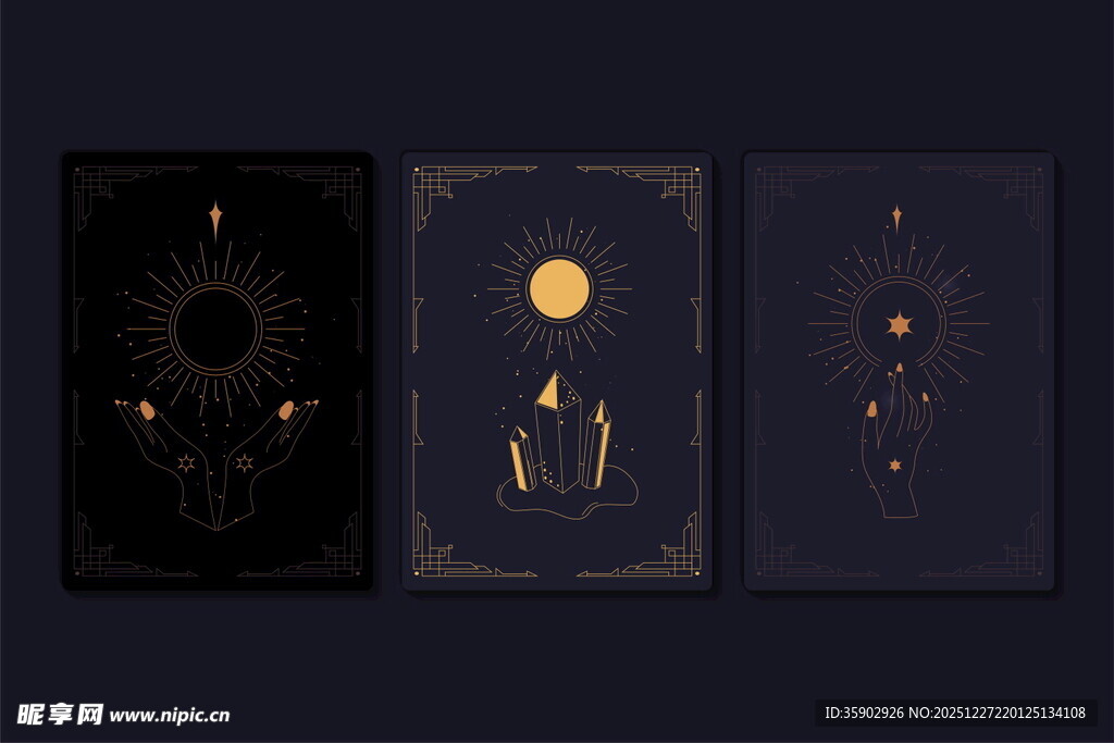 神秘塔罗牌艺术插画