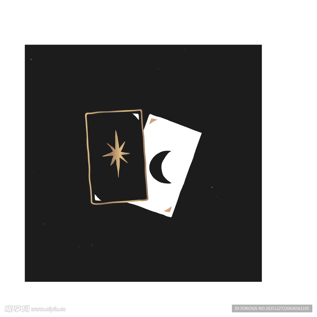 神秘塔罗牌图案设计元素