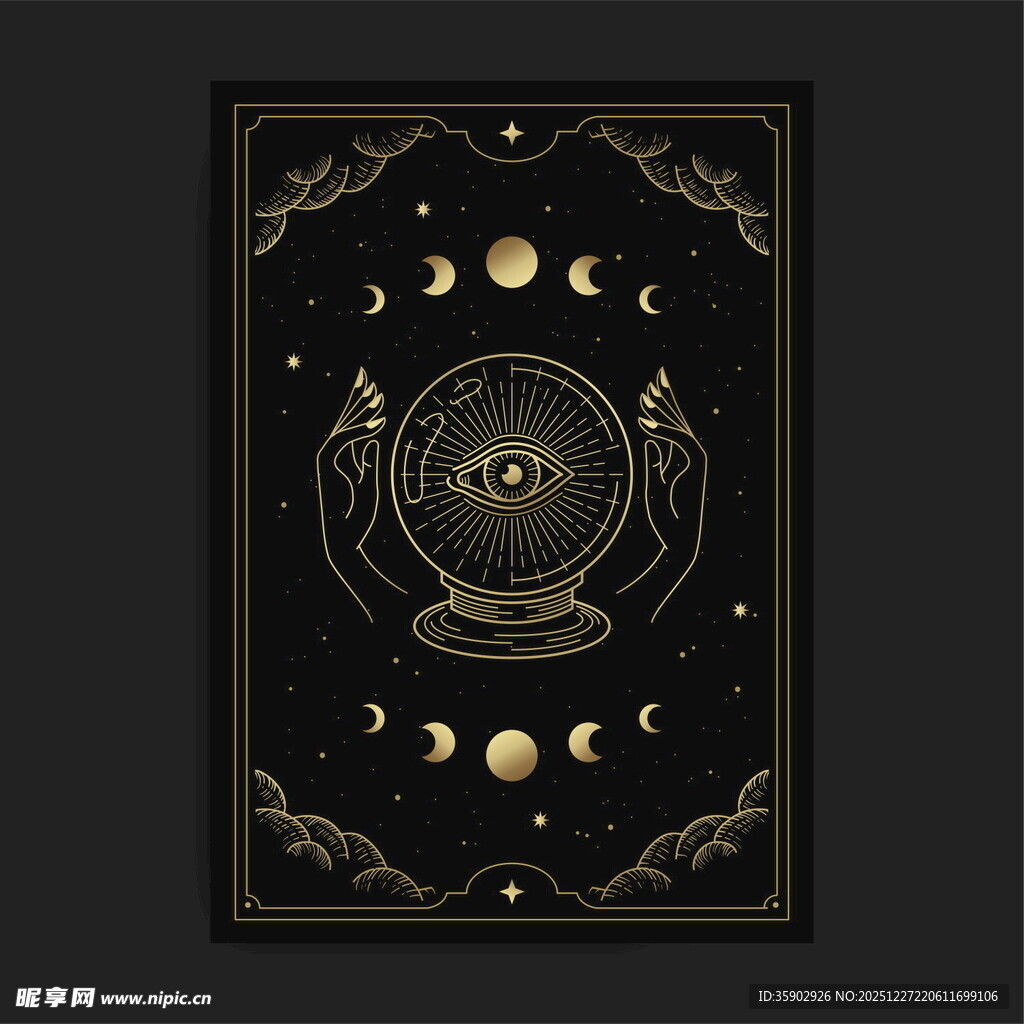 神秘塔罗牌图案设计