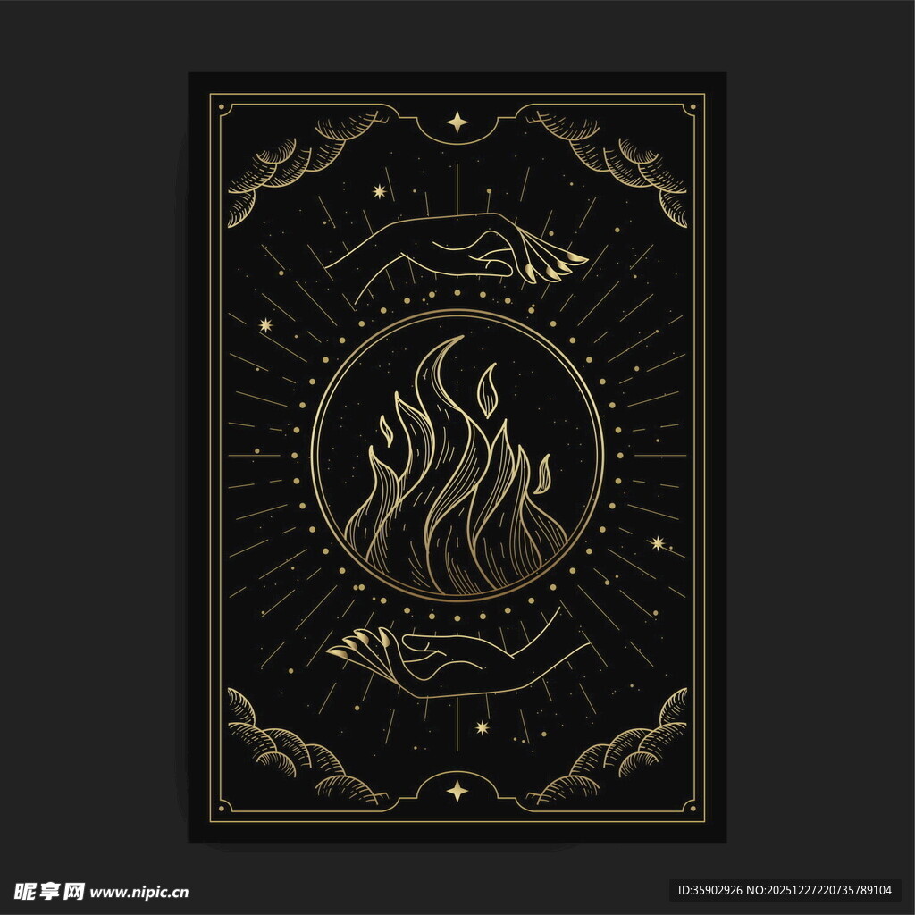 神秘火焰装饰图案设计