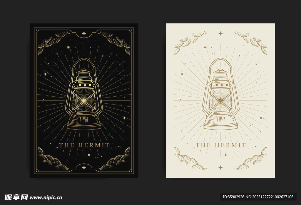 塔罗牌神秘设计卡片展示