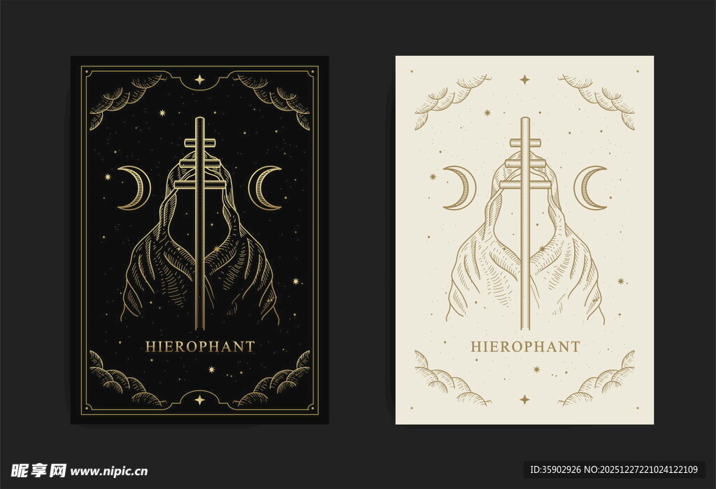 神秘塔罗牌图案设计