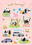 熊猫生日派对可爱贴纸